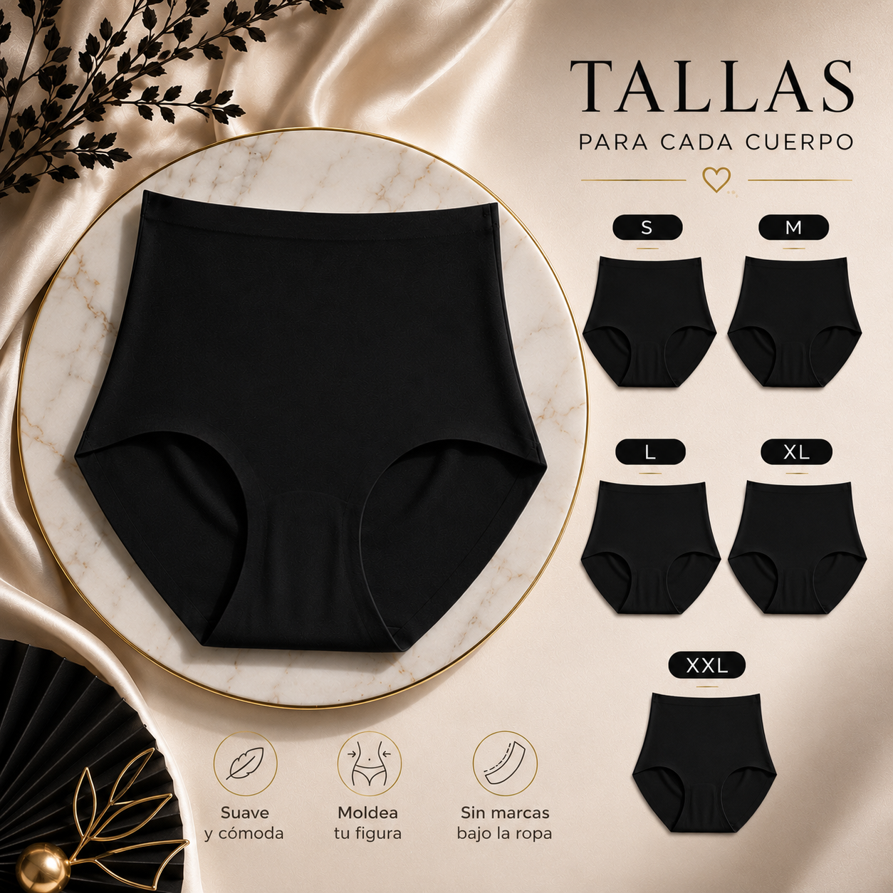 Combo 4 Panties sin Costuras de Talle Alto - Light Sculpt™