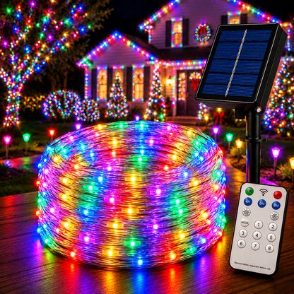 Guirnalda Solar LED Premium 50 Metros 🎄 Preventa Navideña