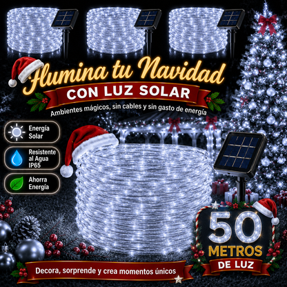 Guirnalda Solar LED Premium 50 Metros 🎄 Preventa Navideña
