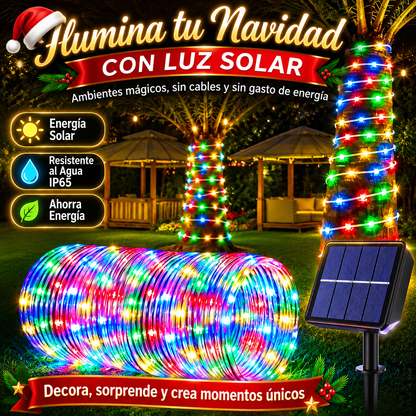 Preventa Navideña 🎄 Guirnalda Solar LED Premium 50 Metros - 50% de Descuento