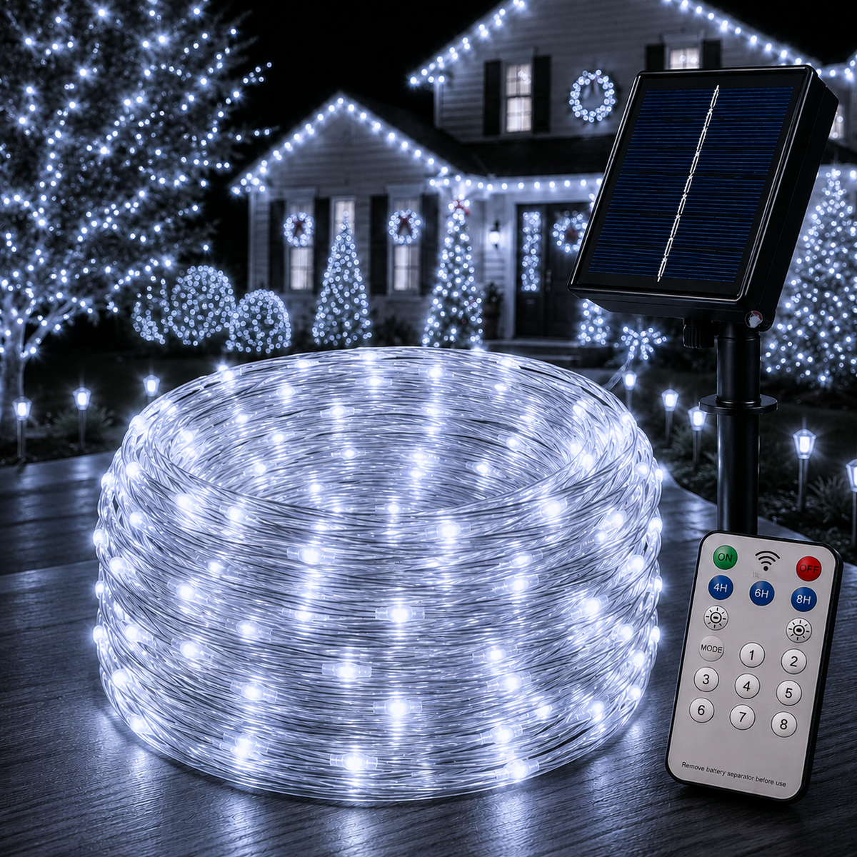 Preventa Navideña 🎄 Guirnalda Solar LED Premium 50 Metros