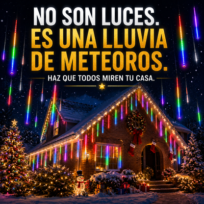 Luces Solares de Navidad Efecto Meteorito ☄️ | Preventa Navideña 🎄