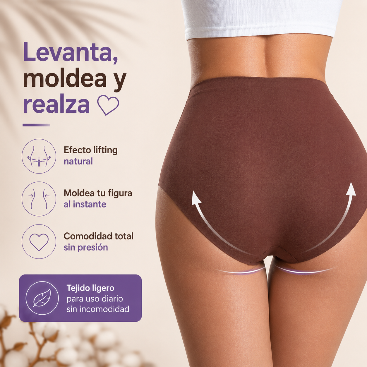 Combo 4 Panties sin Costuras de Talle Alto - Light Sculpt™