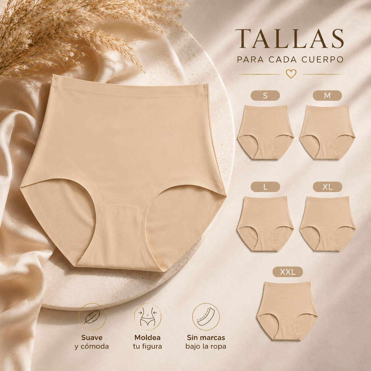 Combo 4 Panties sin Costuras de Talle Alto - Light Sculpt™