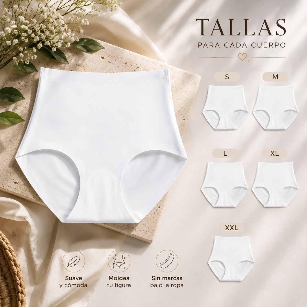 Combo 4 Panties sin Costuras de Talle Alto - Light Sculpt™