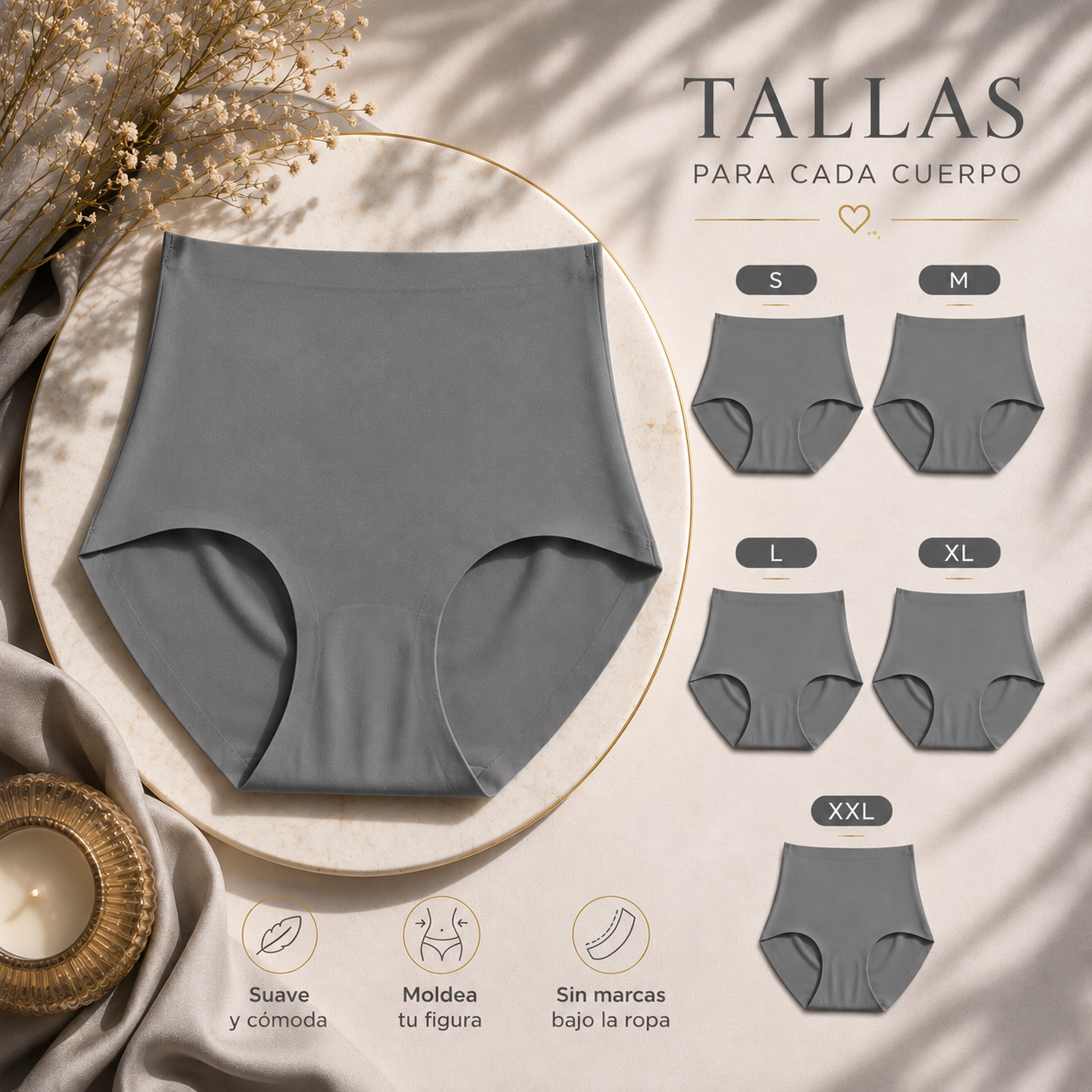 Combo 4 Panties sin Costuras de Talle Alto - Light Sculpt™