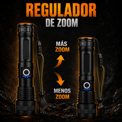 Linterna Táctica Militar Recargable de Largo Alcance 🔥 Preventa
