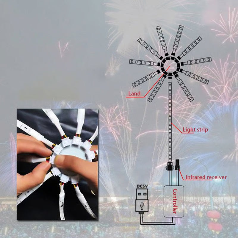 Luz Led Fuegos Artificiales Estrella 🌟 Preventa Navideña