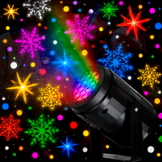 Proyector Navideño Estrella Y Copos (Obsequio Navideño)